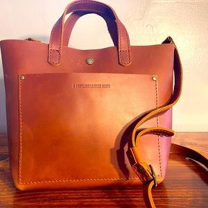Portland Leather Goods mini cross body tote